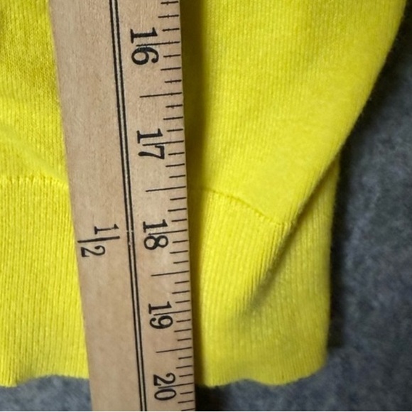 #9 J. Crew Women's Canary Yellow  Semi- Cropped Button Down Cardigan - Picture 5 of 7